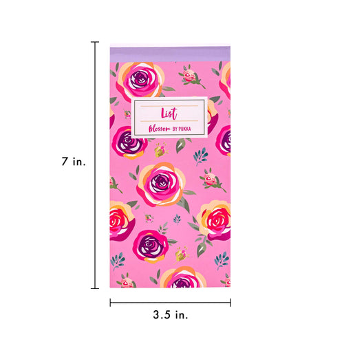 Blossom Floral Magnetic Shopping Lists - 6 pack