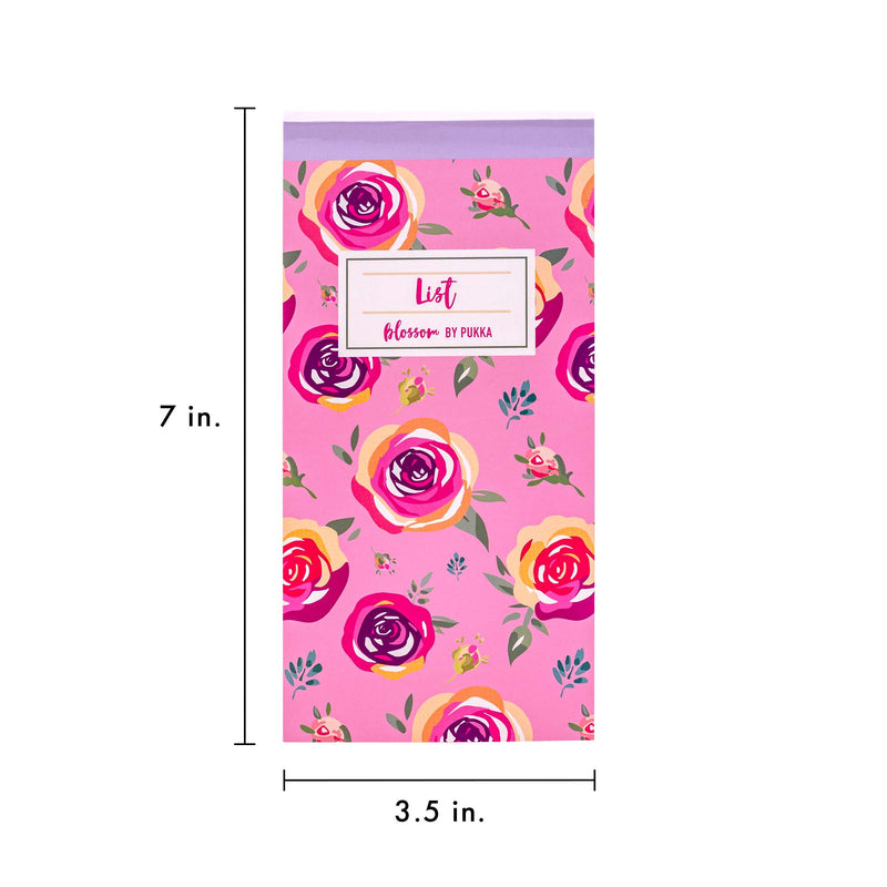 Blossom Floral Magnetic Shopping Lists - 6 pack