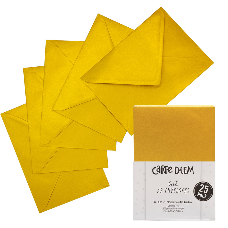 Gold A2 Envelopes - Pack of 25