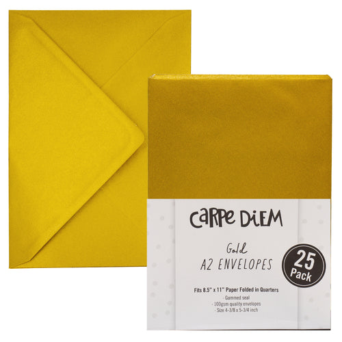 Gold A2 Envelopes - Pack of 25