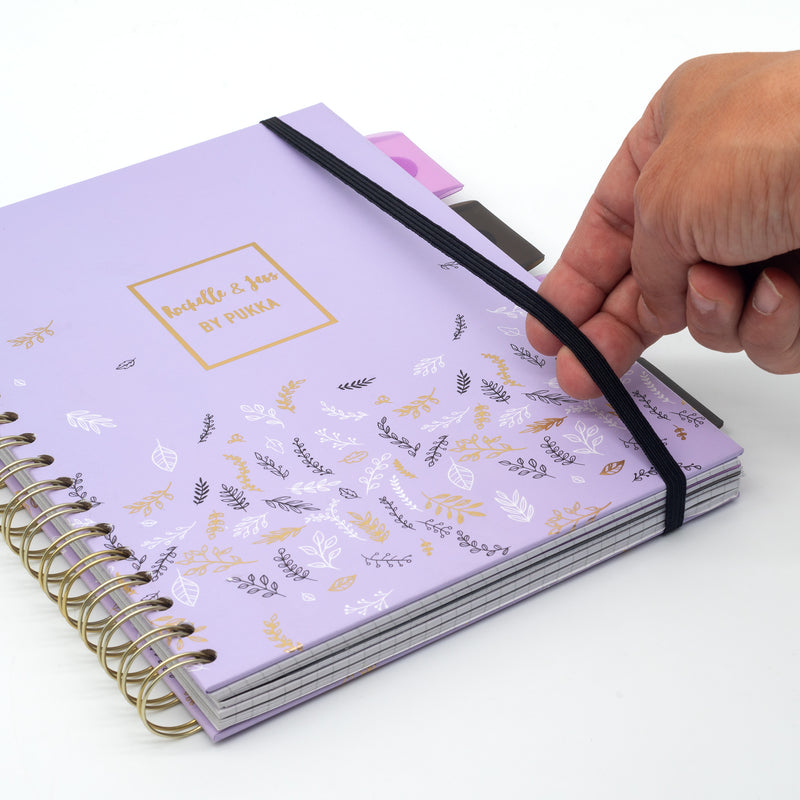 Lilac Rochelle & Jess Squared B5 Subject Divider Notebook