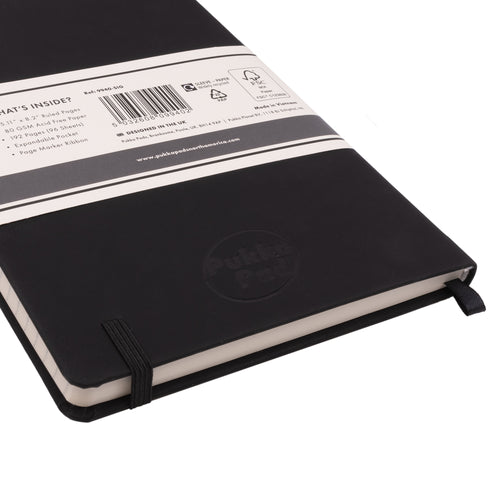 Soft Cover A5 Notebook College Ruled in Black