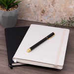 Soft Cover A5 Notebook College Ruled in Black