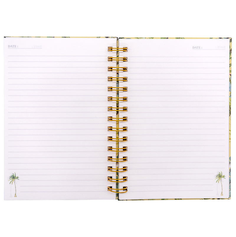 Carpe Diem x La Papelaria, Hard Cover Spiral Notebook in Tiger Print