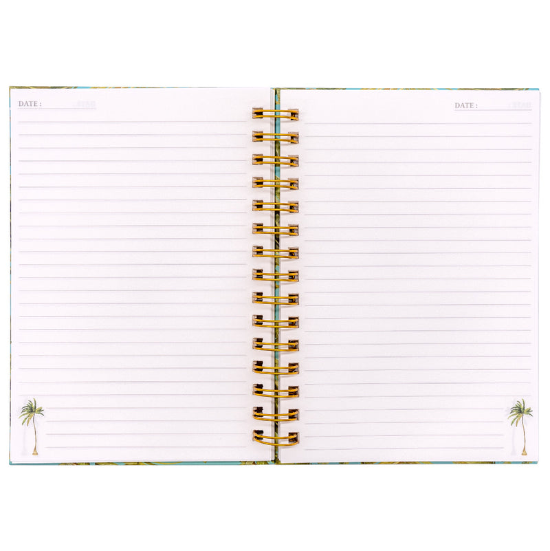 Carpe Diem x La Papelaria, Hard Cover Spiral Notebook in Tropical Print