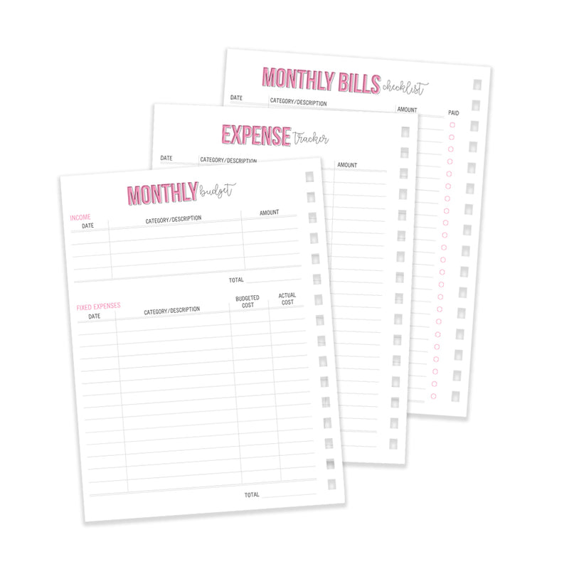 Budget 12 Month Spiral Planner