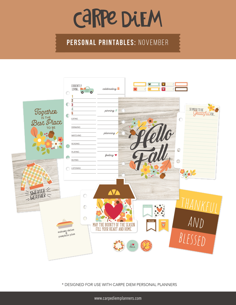 Personal Planner Printables - November Freebie