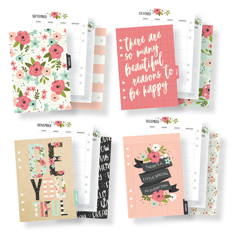 Bloom A5 monthly planner inserts