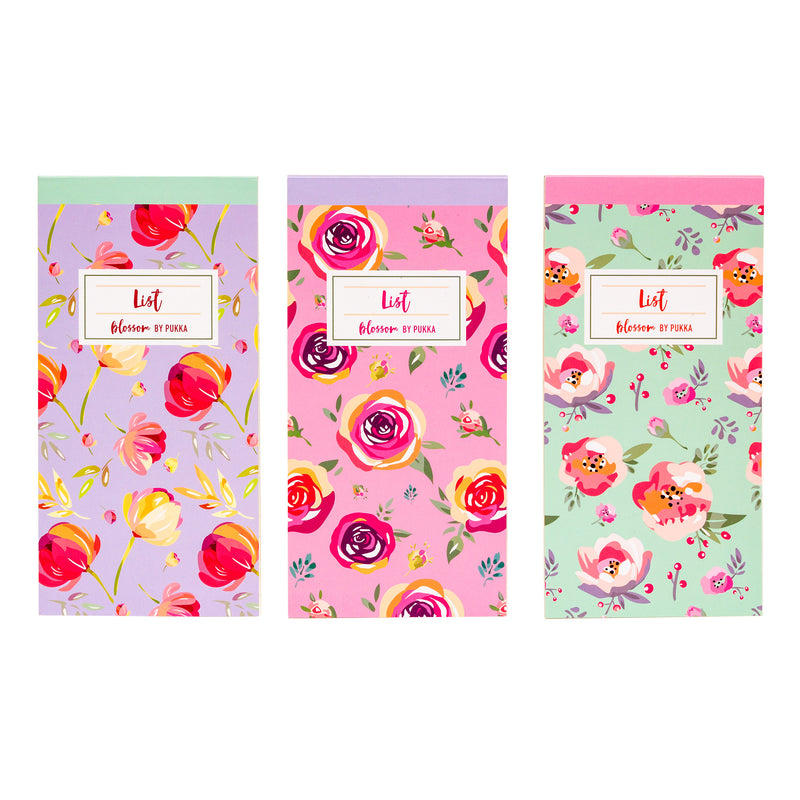 Blossom Floral Magnetic Shopping Lists - 6 pack