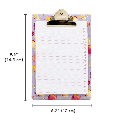 Floral clipboard with pad 