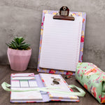 Floral clipboard with pad 