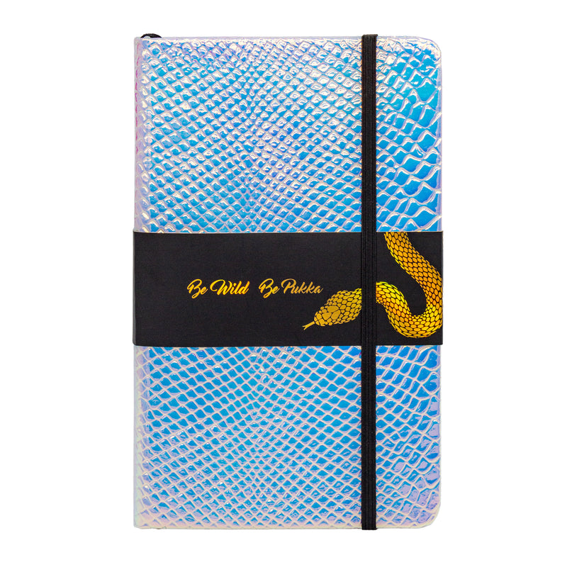 Faux snakeskin iridescent notebook