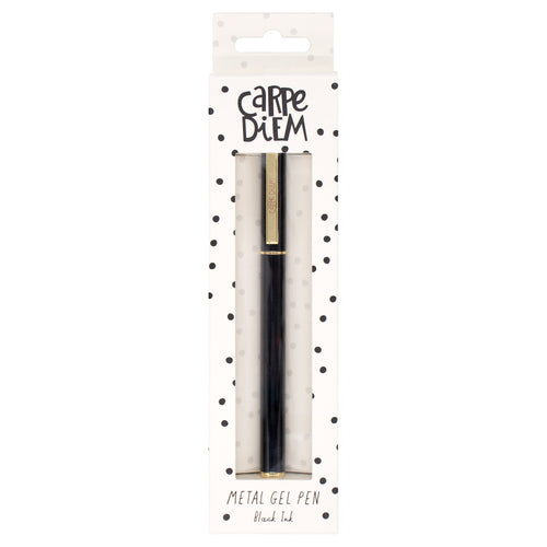 Black Carpe Diem metal gel pen