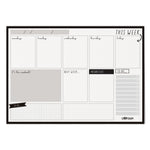 Black weekly planner pad