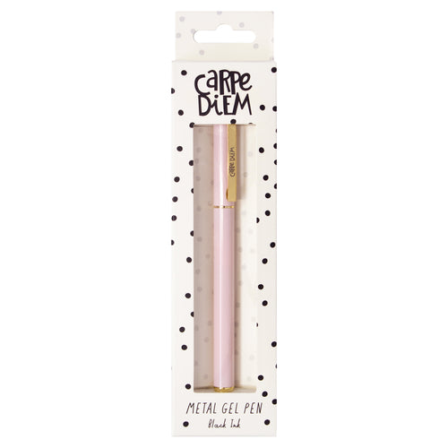 Carpe Diem ballerina pink metal gel pen