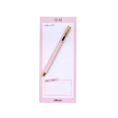 Carpe Diem ballerina pink magnetic to do list