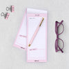 Carpe Diem ballerina pink magnetic to do list