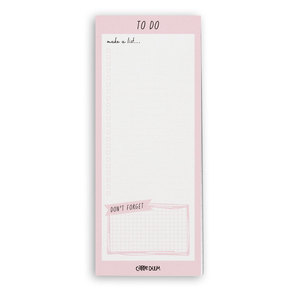 Carpe Diem ballerina pink magnetic to do list