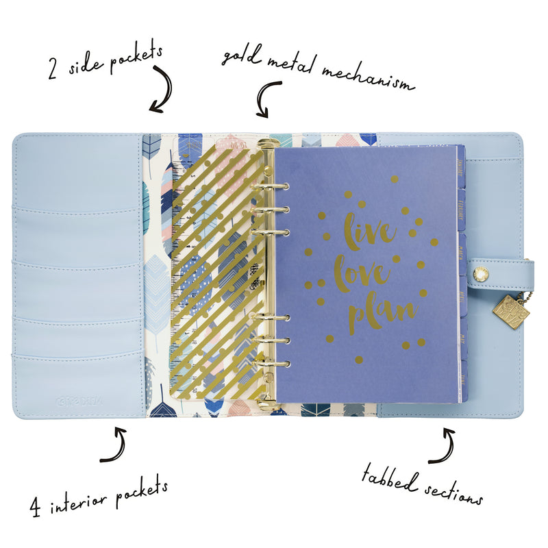 Sky blue A5 planner box set 