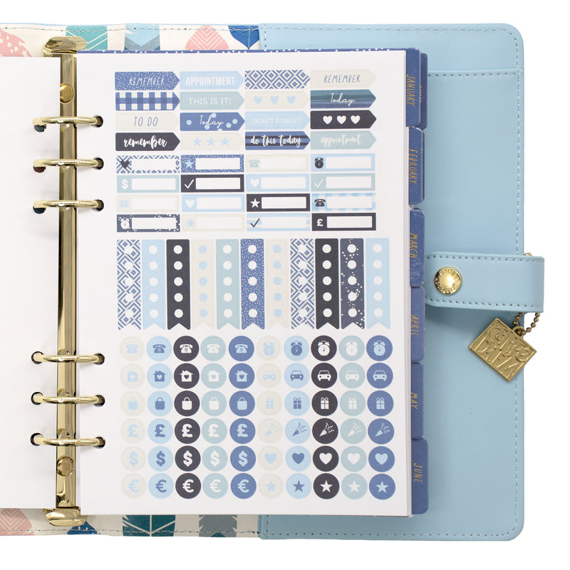 Sky blue A5 planner box set 