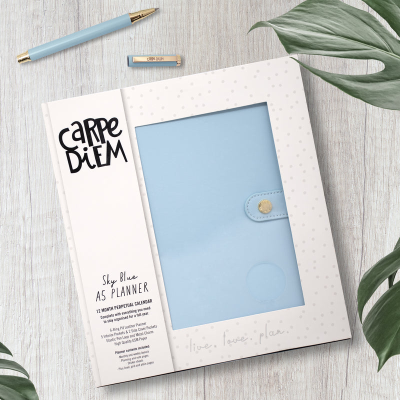 Sky blue A5 planner box set 