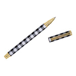 Buffalo check metal gel pen