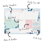 Feathers weekly planner pad