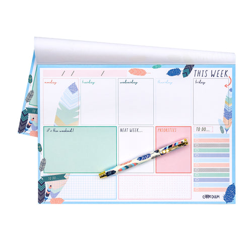 Feathers weekly planner pad