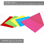 Bright Coloured Assorted A7 Envelopes - Pack of 25