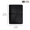 Black A6 notebook and passport holder