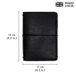 Black A6 notebook and passport holder