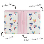 inner of Carpe Diem A6 notebook and passport holder in ballerina pink