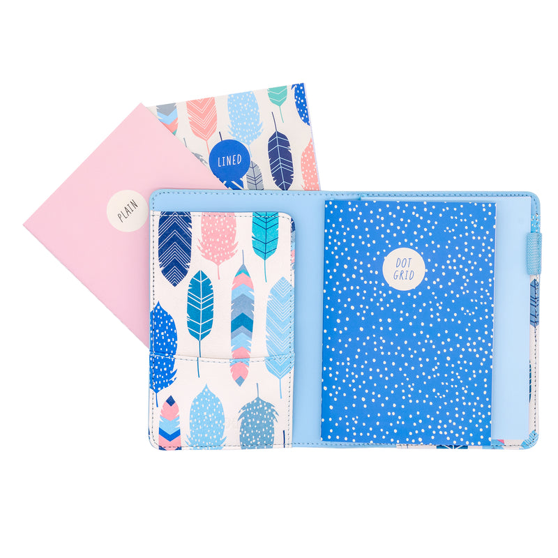 Sky Blue A6 Notebook and Passport Holder