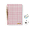 Carpe Diem ballerina pink check B5 hardcover notebook