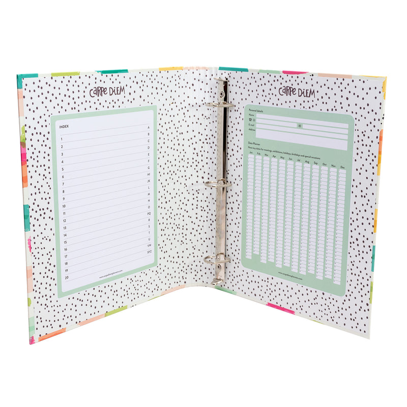 Carpe Diem Preloaded Rollbound Colorwash Binder