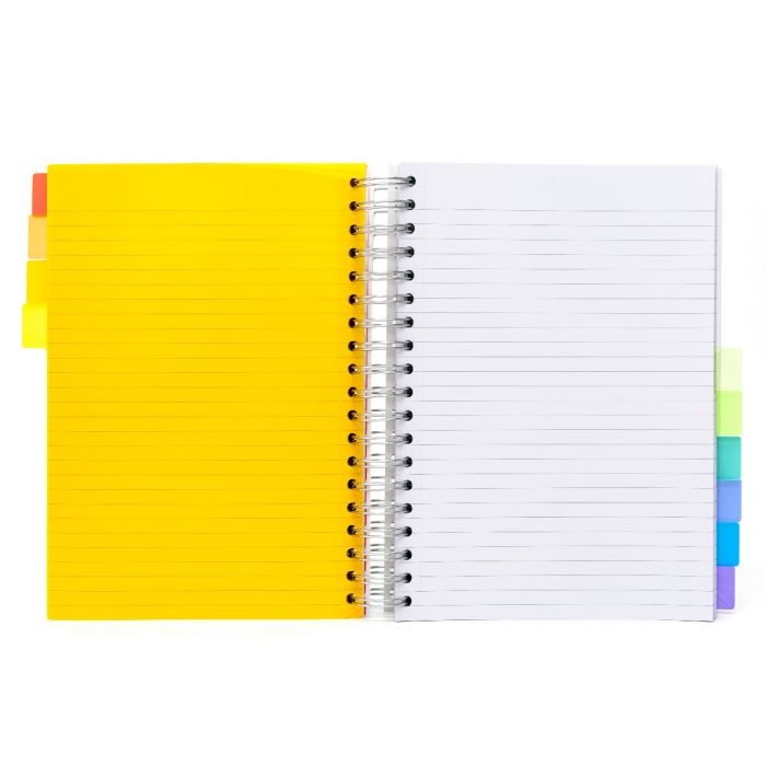 B5 White Subject Notebook with 10 Colorful Dividers