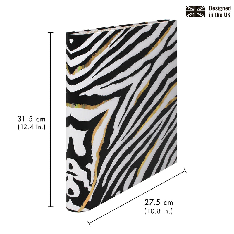 Wild Zebra Print Rollbound Binder Preloaded 3-Ring