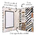 Wild Zebra Print Rollbound Binder Preloaded 3-Ring