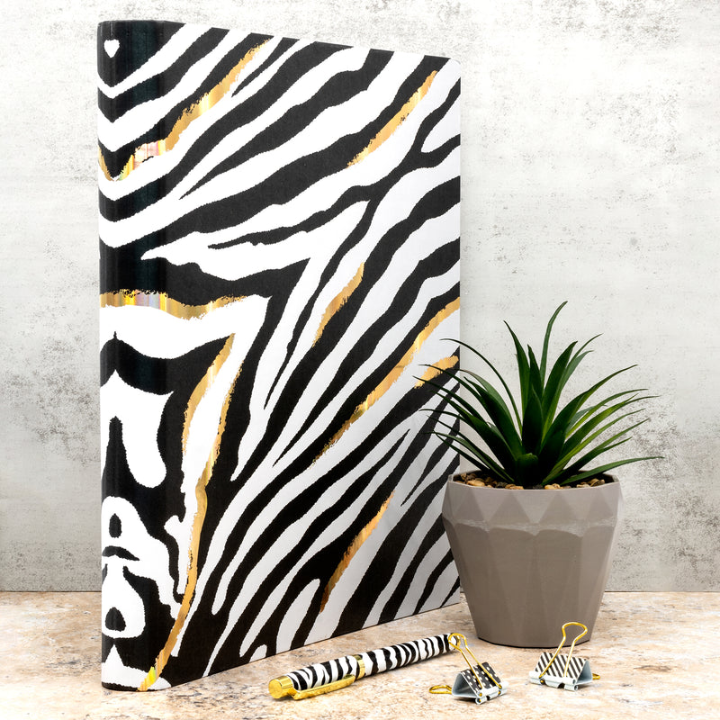 Wild Zebra Print Rollbound Binder Preloaded 3-Ring