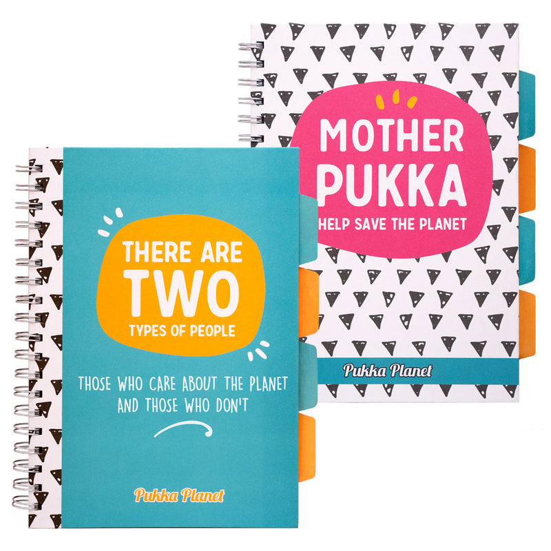 Pukka Planet B5 Hardcover 5-subject Notebook- Pack of 2