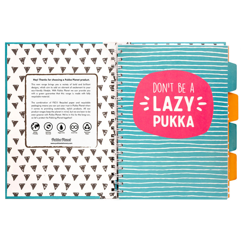 Pukka Planet B5 Hardcover 5-subject Notebook- Pack of 2