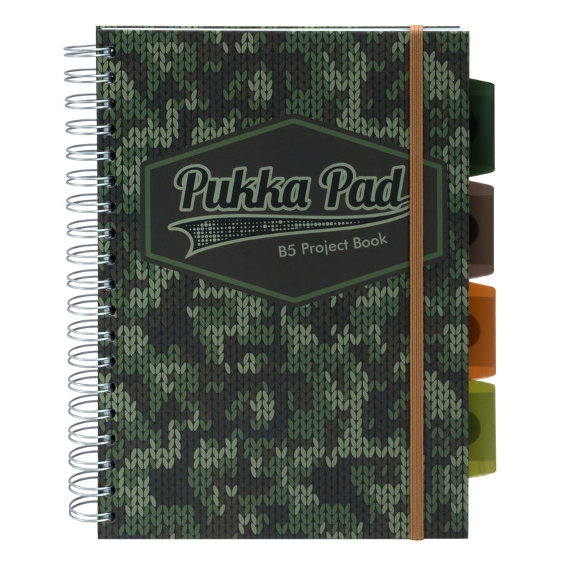 Camo Knit B5 5-subject hardcover notebook