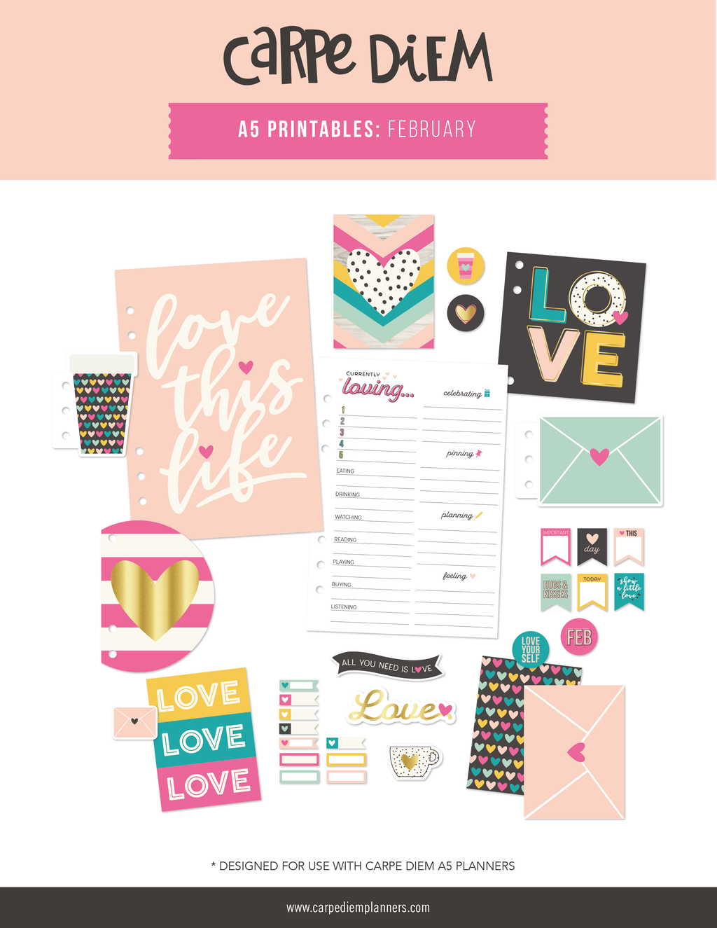 Carpe Diem February free printable