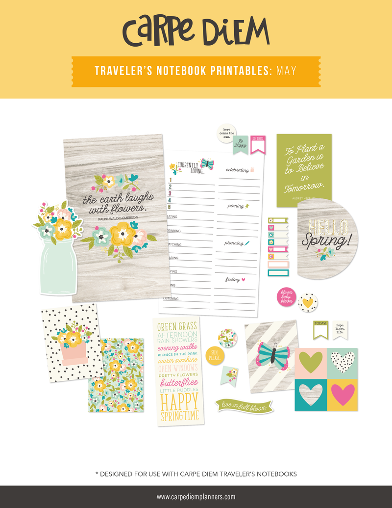 Traveler's Notebook Printables - May Freebie