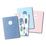 4 pack of feathered notebooks