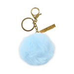 Sky Blue Pom Pom Keyring