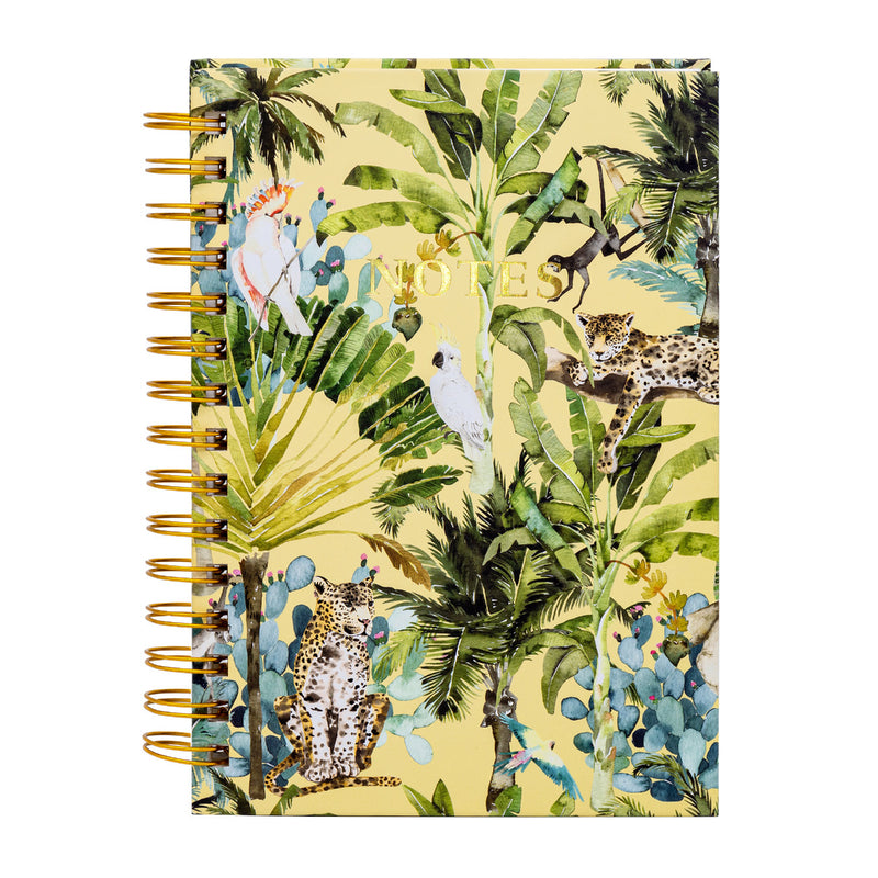 Carpe Diem x La Papelaria, Hard Cover Spiral Notebook in Tiger Print