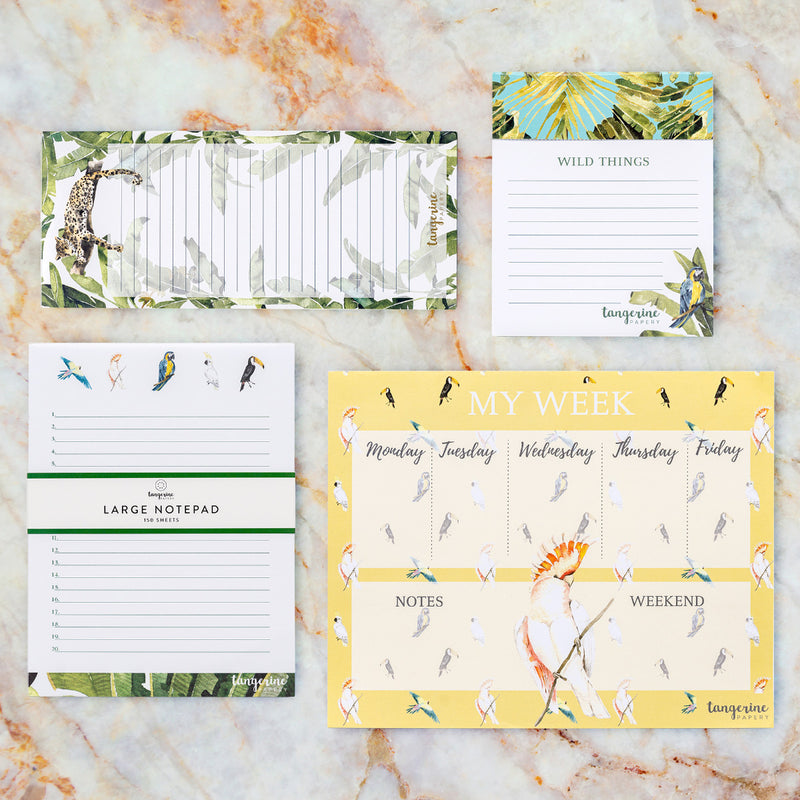 Carpe Diem x La Papelaria, Weekly Planner Desk Pad in Cockatoo