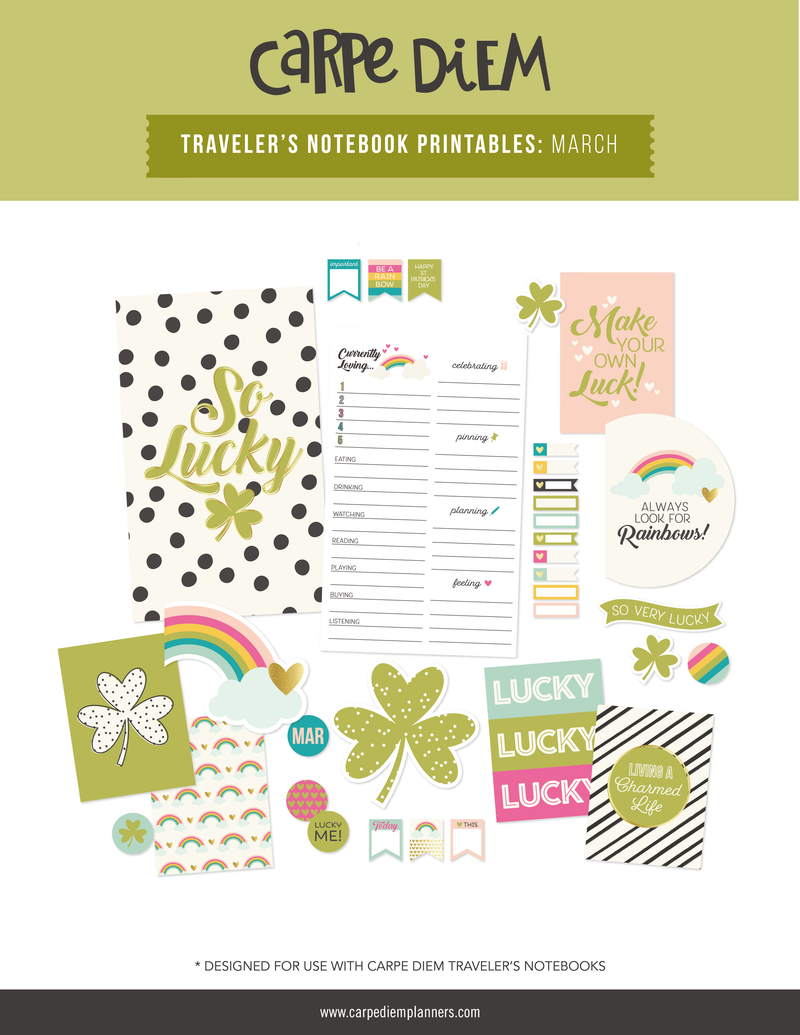 Traveler's Notebook Printables - March Freebie